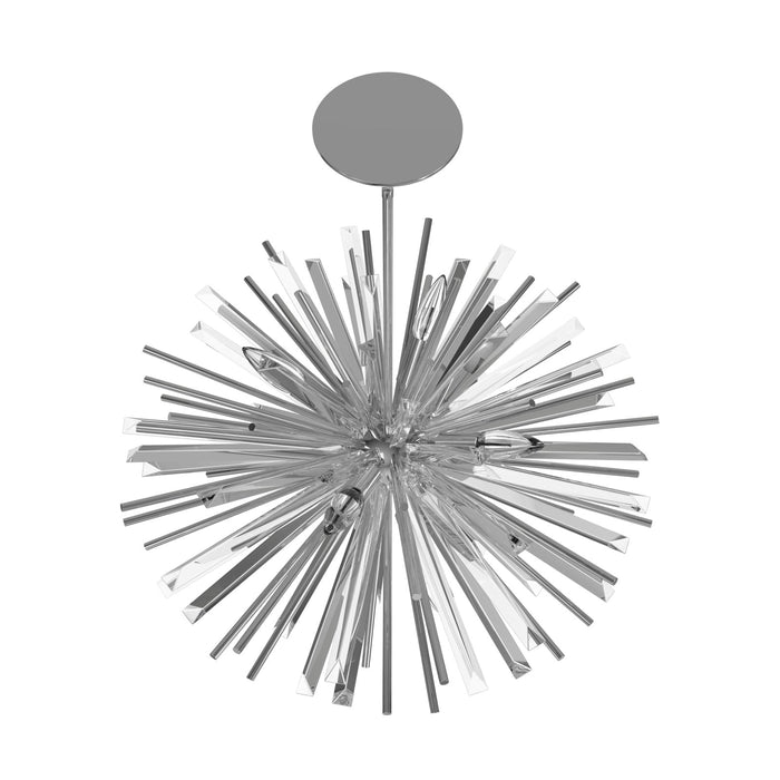 Chandelier Avenue Lighting HF8203-CH Palisades Ave. 39"W Pendant in Chrome With Clear Glass Avenue Lighting