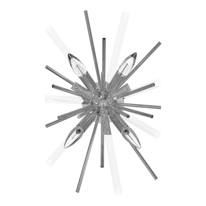 Wall Sconce Avenue Lighting HF8204-CH Palisades Ave. 12"W Wall Sconce in Chrome With Clear Glass Avenue Lighting