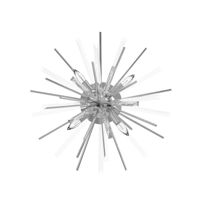 Flush Mount Avenue Lighting HF8205-CH Palisades Ave. 24"W Flushmount in Chrome With Clear Glass Avenue Lighting