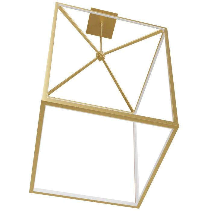 Pendant Light Avenue Lighting HF9401-GLD Park Ave. 17"W Carriage LED Pendant in Gold Avenue Lighting