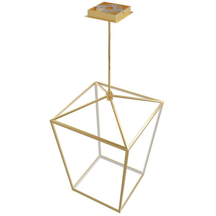 Pendant Light Avenue Lighting HF9401-GLD Park Ave. 17"W Carriage LED Pendant in Gold Avenue Lighting