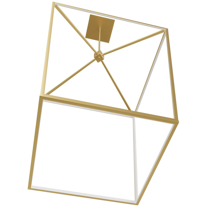 Pendant Light Avenue Lighting HF9402-GLD Park Ave. 30"W Carriage LED Pendant in Gold Avenue Lighting