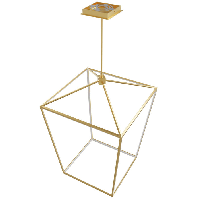 Pendant Light Avenue Lighting HF9402-GLD Park Ave. 30"W Carriage LED Pendant in Gold Avenue Lighting