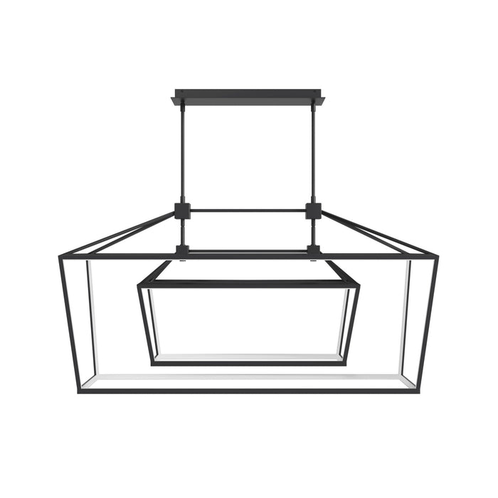 Pendant Light Avenue Lighting HF9413-BLK Park Ave. 54"W Double Carriage LED Linear Pendant in Black Avenue Lighting