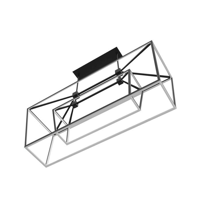 Pendant Light Avenue Lighting HF9413-BLK Park Ave. 54"W Double Carriage LED Linear Pendant in Black Avenue Lighting