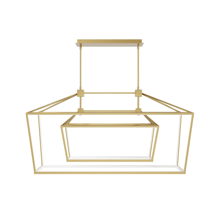 Pendant Light Avenue Lighting HF9413-GLD Park Ave. 54"W Double Carriage LED Linear Pendant in Gold Avenue Lighting