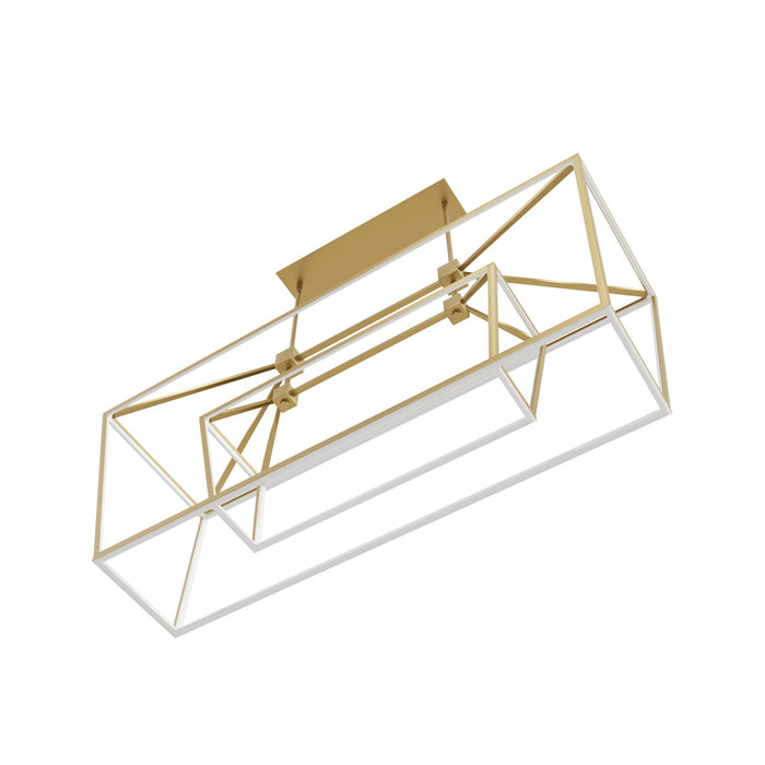 Pendant Light Avenue Lighting HF9413-GLD Park Ave. 54"W Double Carriage LED Linear Pendant in Gold Avenue Lighting