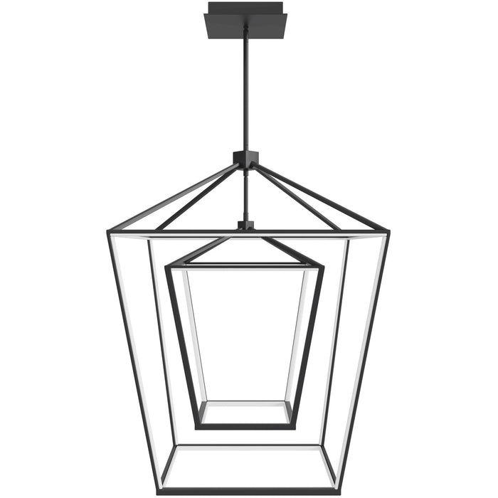 Pendant Light Avenue Lighting HF9412-BLK Park Ave. 30"W Double Carriage LED Pendant in Black Avenue Lighting