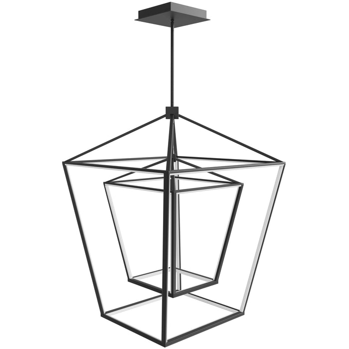 Pendant Light Avenue Lighting HF9412-BLK Park Ave. 30"W Double Carriage LED Pendant in Black Avenue Lighting