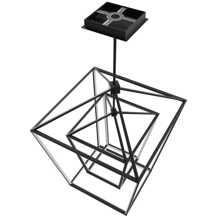 Pendant Light Avenue Lighting HF9412-BLK Park Ave. 30"W Double Carriage LED Pendant in Black Avenue Lighting