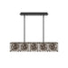 Chandelier Avenue Lighting HF7105-BK Peninisula 5-Light 43"W Linear Chandelier in Black in Matte Black Avenue Lighting