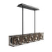 Chandelier Avenue Lighting HF7105-BK Peninisula 5-Light 43"W Linear Chandelier in Black in Matte Black Avenue Lighting