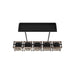 Chandelier Avenue Lighting HF7105-BK Peninisula 5-Light 43"W Linear Chandelier in Black in Matte Black Avenue Lighting