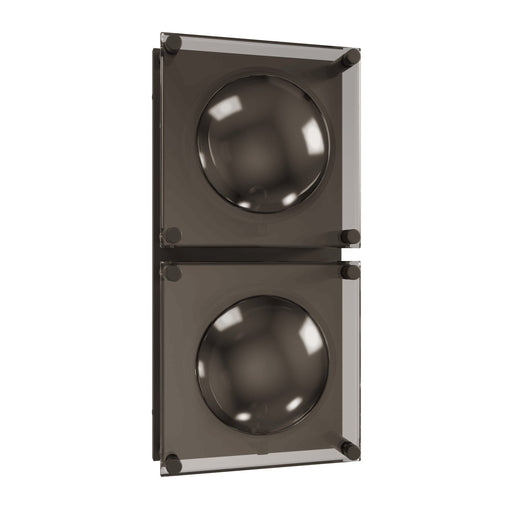 Wall Sconce Avenue Lighting HF7102-BK Peninisula Peninsula 2-Light Panel 17"H Wall Sconce in Matte Black/Amber Glass Avenue Lighting
