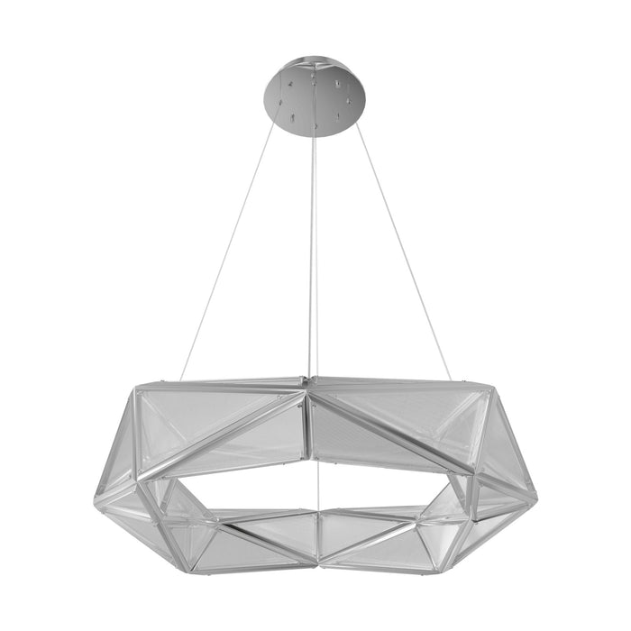Pendant Light Avenue Lighting HF7849-CH Seoul 35"W Geometric LED Pendant in Chrome Avenue Lighting