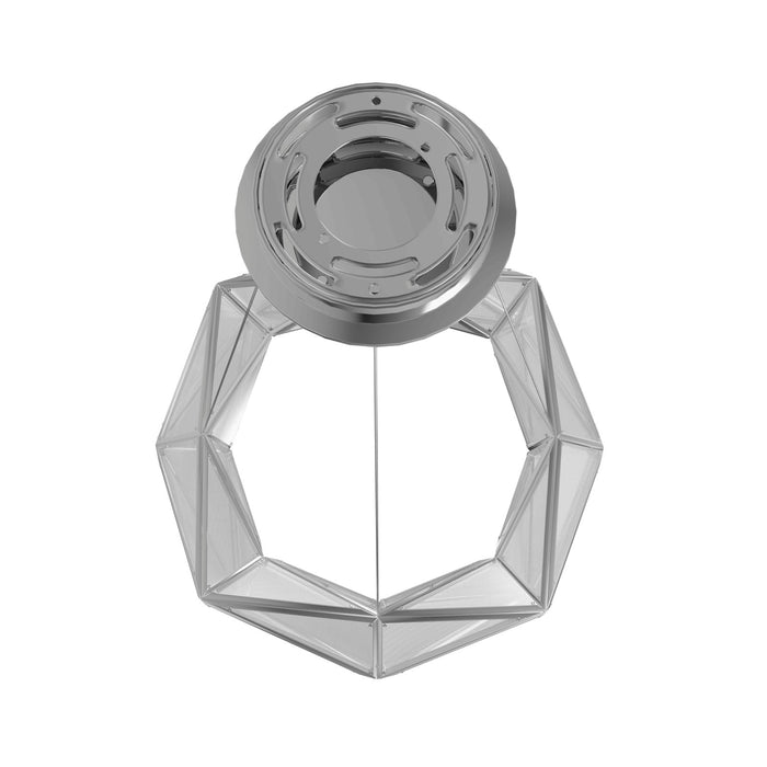 Pendant Light Avenue Lighting HF7849-CH Seoul 35"W Geometric LED Pendant in Chrome Avenue Lighting
