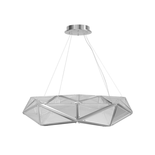 Pendant Light Avenue Lighting HF7850-CH Seoul 47"W Geometric LED Pendant in Chrome Avenue Lighting