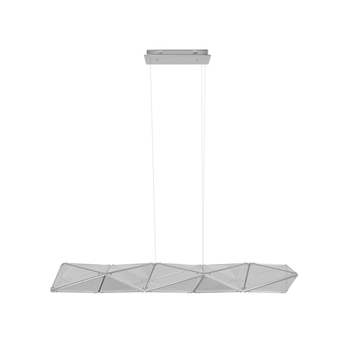 Pendant Light Avenue Lighting HF7855-CH Seoul 55"W Geometric LED Pendant in Chrome Avenue Lighting