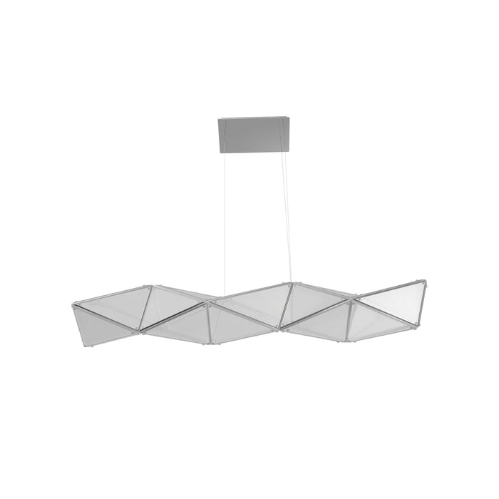 Pendant Light Avenue Lighting HF7855-CH Seoul 55"W Geometric LED Pendant in Chrome Avenue Lighting
