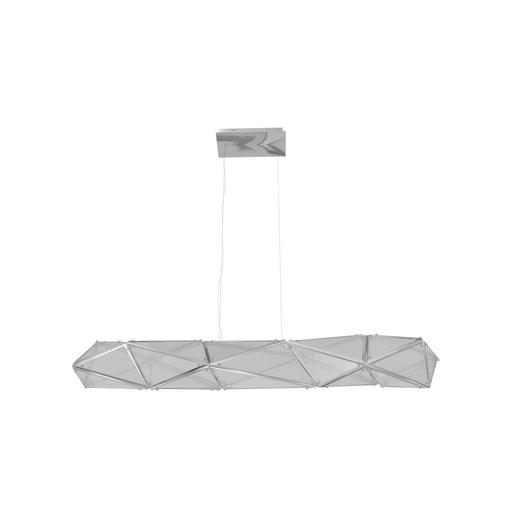Pendant Light Avenue Lighting HF7863-CH Seoul 63"W Geometric LED Pendant in Chrome Avenue Lighting