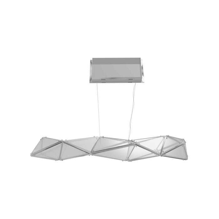 Pendant Light Avenue Lighting HF7863-CH Seoul 63"W Geometric LED Pendant in Chrome Avenue Lighting