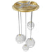 Multi-Light Pendant Avenue Lighting HF8145-BB-WH Sonoma Ave. 5-Light 28"W Pendant in Brushed Brass/Clear and White Glass Avenue Lighting