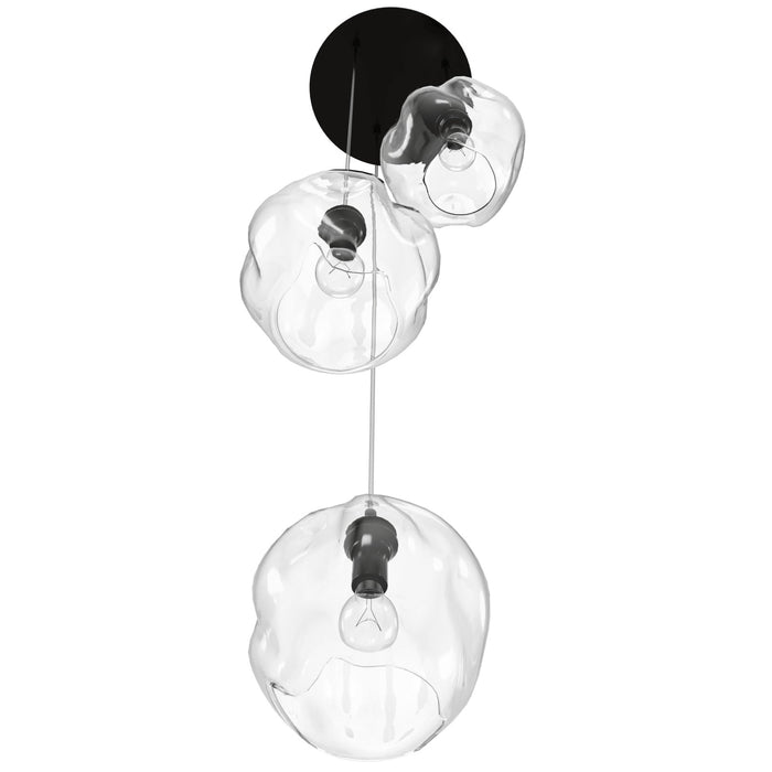 Multi-Light Pendant Avenue Lighting HF8143-DBZ-CL Sonoma Ave. 3-Light 18"W Pendant in Dark Bronze/Clear Glass Avenue Lighting