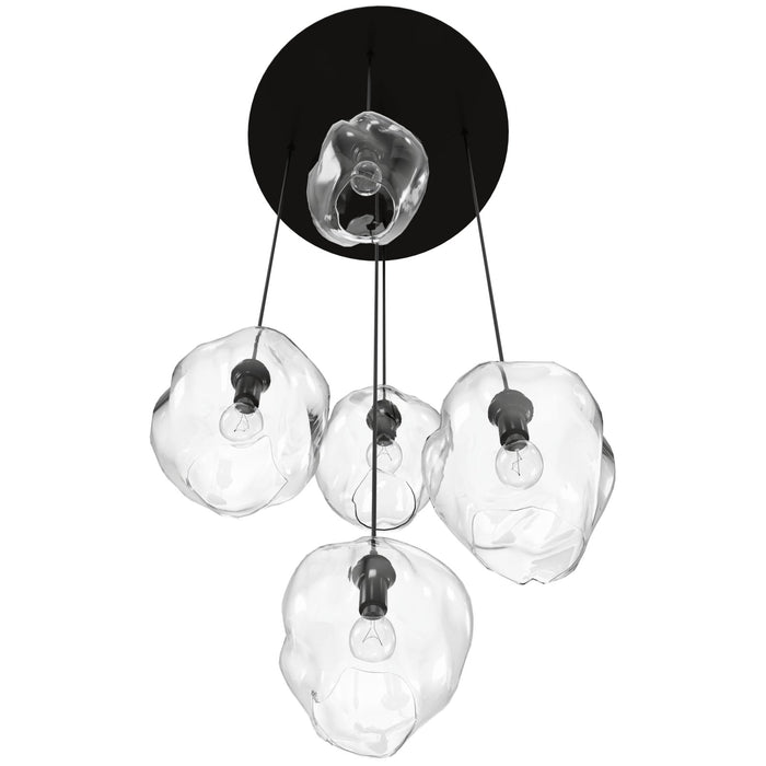 Multi-Light Pendant Avenue Lighting HF8145-DBZ-CL Sonoma Ave. 5-Light 28"W Pendant in Dark Bronze/Clear Glass Avenue Lighting