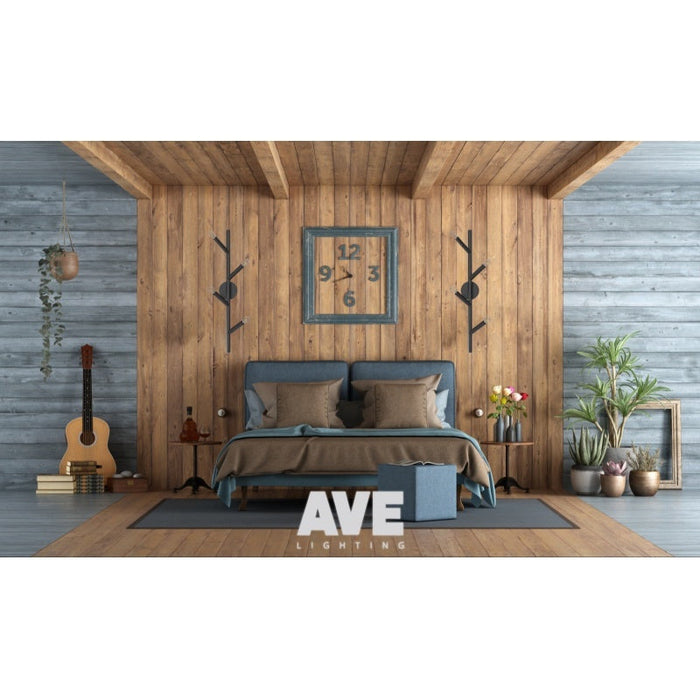 Wall Sconce Avenue Lighting HF8884-BLK The Oaks 4-Light 36"H Wall Sconce in Black Avenue Lighting