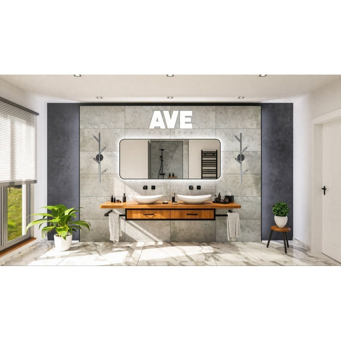 Wall Sconce Avenue Lighting HF8884-PN The Oaks 4-Light 36"H Wall Sconce in Polished Nickel Avenue Lighting