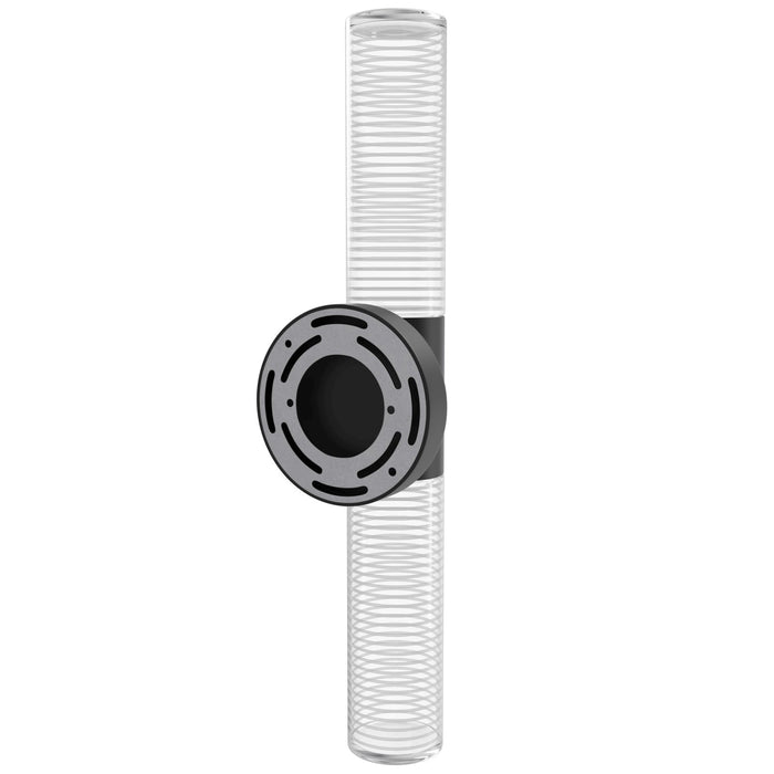 Wall Sconce Avenue Lighting HF3305-BK Strand 19"H LED Wall Sonce in Black/Laser-Cut Spiral Crystal Avenue Lighting