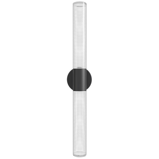 Wall Sconce Avenue Lighting HF3306-BK Strand 28"H LED Wall Sconce in Black/Laser-Cut Spiral Crystal Avenue Lighting