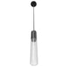 Pendant Light Avenue Lighting HF3301-BK Strand 1-Light 6"W MIni Pendant in Black/Laser-Cut Pinstripe Crystal Avenue Lighting