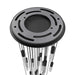 Multi-Light Pendant Avenue Lighting HF3331-BK Strand 15-Light 32"W LED Pendant in Black/Laser-Cut Spiral Crystals Avenue Lighting