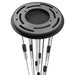 Multi-Light Pendant Avenue Lighting HF3315-BK Strand 15-Light 24"W LED Pendant in Black/Laser-Cut Spiral Crystals Avenue Lighting