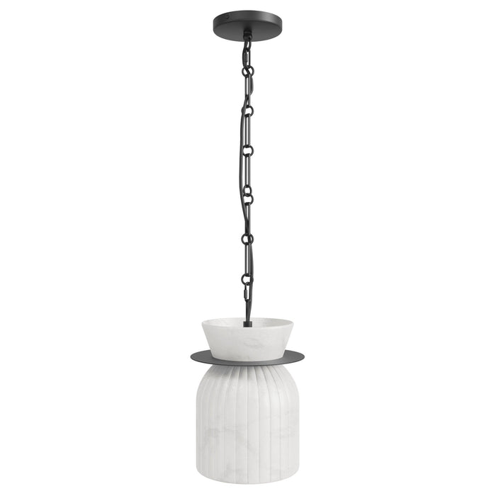 Pendant Light Avenue Lighting HF7500-BK Westwood 10"H Alabaster LED Pendant in Black in Matte Black Avenue Lighting