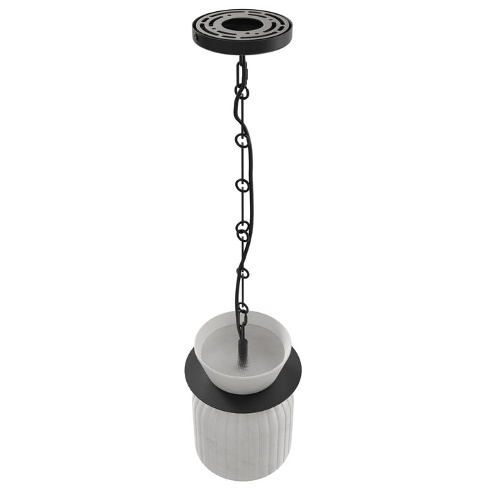 Pendant Light Avenue Lighting HF7500-BK Westwood 10"H Alabaster LED Pendant in Black in Matte Black Avenue Lighting