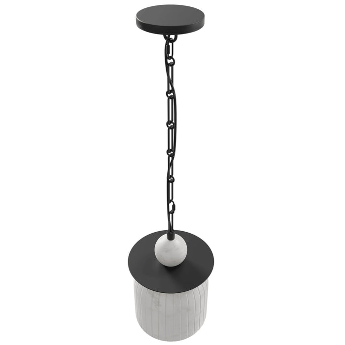 Pendant Light Avenue Lighting HF7501-BK Westwood 11"H Alabaster LED Pendant in Black in Matte Black Avenue Lighting