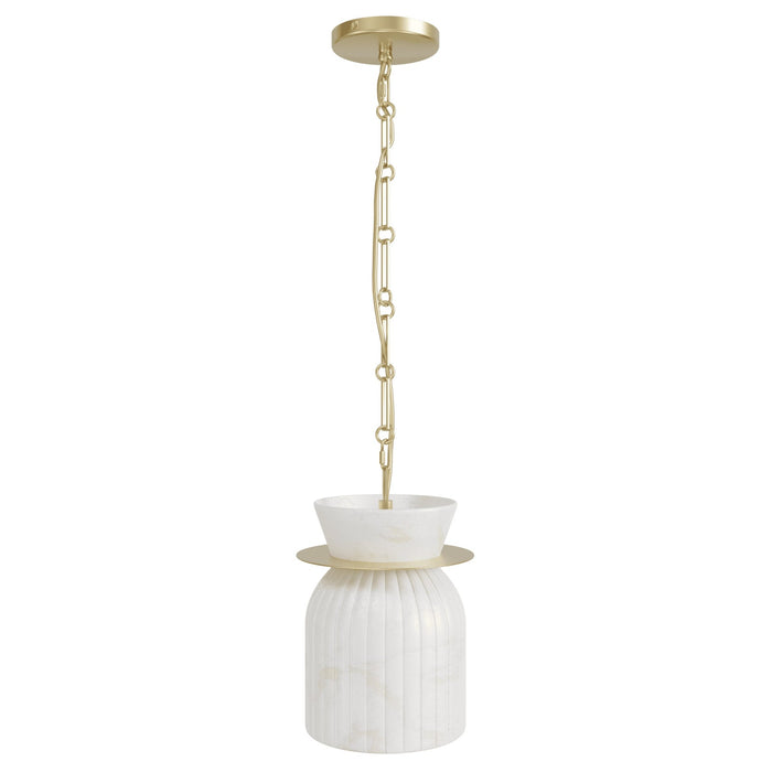 Pendant Light Avenue Lighting HF7500-BB Westwood 10"H Alabaster LED Pendant in Brushed Brass Avenue Lighting