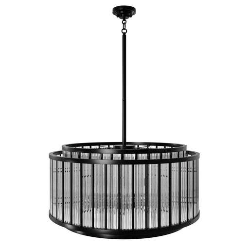 Chandelier Avenue Lighting HF1928-GM Waldorf 31" Round Chandelier in Polished Gunmetal Avenue Lighting
