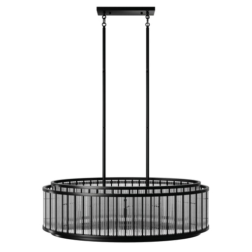 Chandelier Avenue Lighting HF1927-GM Waldorf 52"L Oval Chandelier in Polished Gunmetal Avenue Lighting