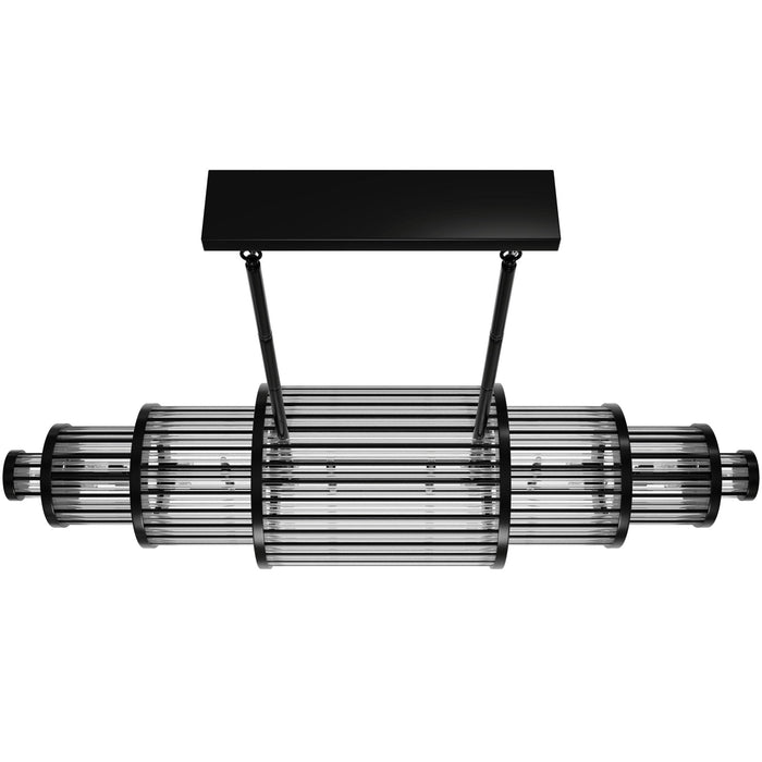 Chandelier Avenue Lighting HF1920-GM Waldorf 64"W LED Chandelier in Polished Gunmetal Avenue Lighting