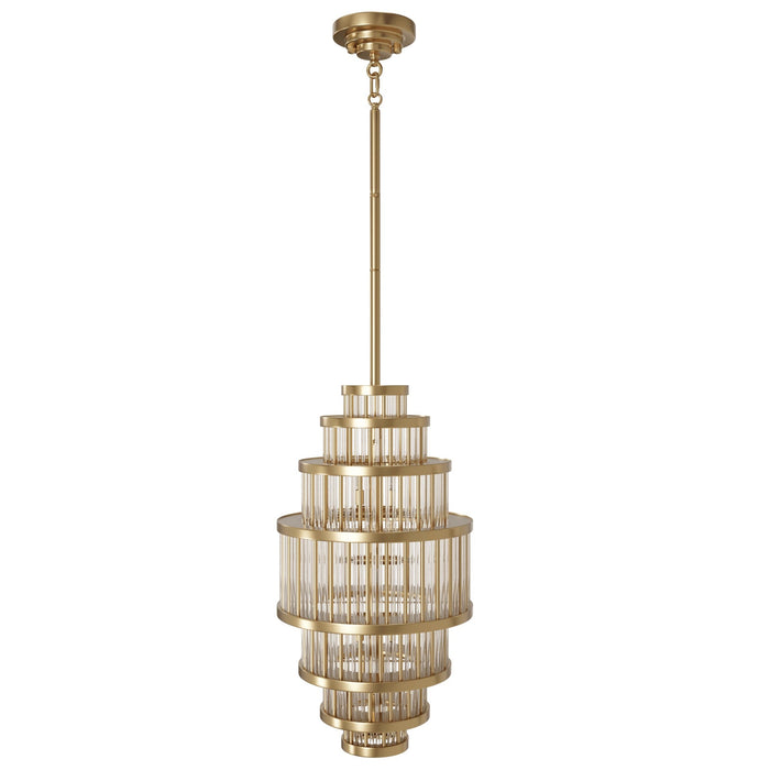 Pendant Light Avenue Lighting HF1924-AB Waldorf 22"H Pendant in Aged Brass Avenue Lighting