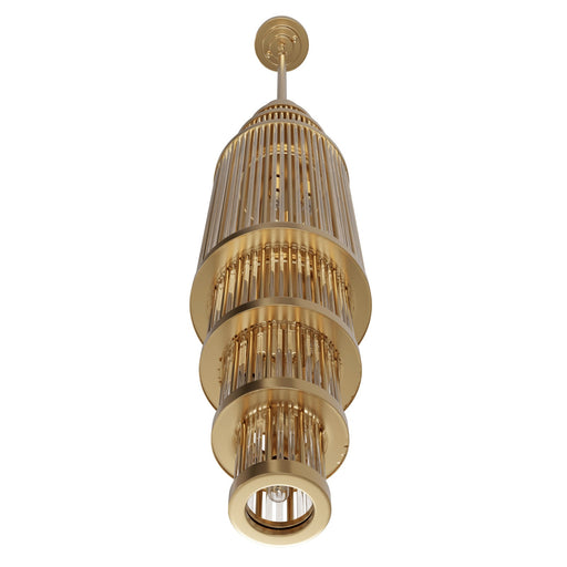 Pendant Light Avenue Lighting HF1925-AB Waldorf 38"H Pendant in Aged Brass Avenue Lighting