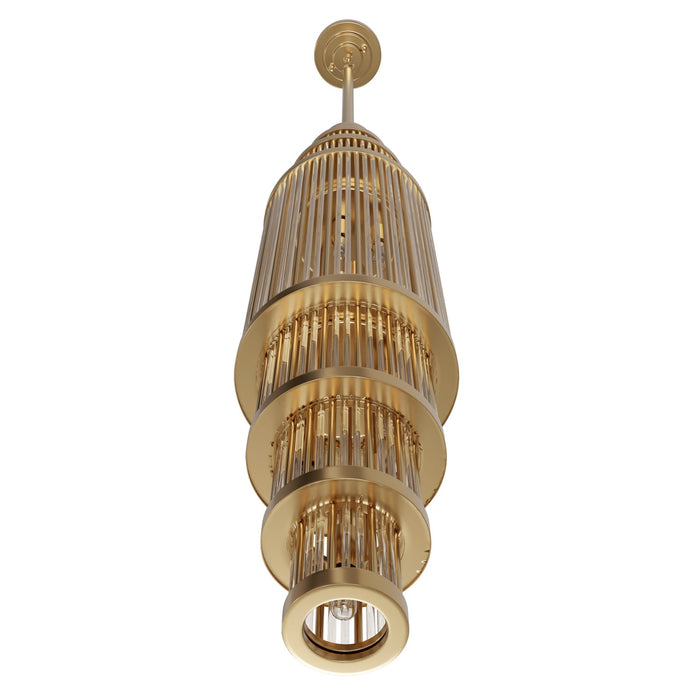 Pendant Light Avenue Lighting HF1925-AB Waldorf 38"H Pendant in Aged Brass Avenue Lighting