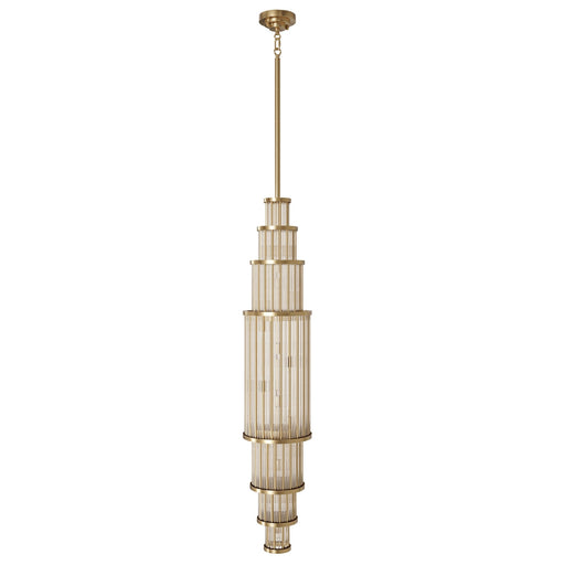 Pendant Light Avenue Lighting HF1926-AB Waldorf 50"H Pendant in Aged Brass Avenue Lighting