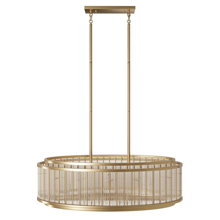 Chandelier Avenue Lighting HF1927-AB Waldorf 52"L Oval Chandelier in Aged Brass Avenue Lighting