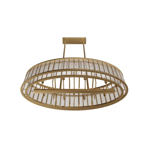 Chandelier Avenue Lighting HF1927-AB Waldorf 52"L Oval Chandelier in Aged Brass Avenue Lighting