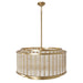 Chandelier Avenue Lighting HF1928-AB Waldorf 31" Round Chandelier in Aged Brass Avenue Lighting