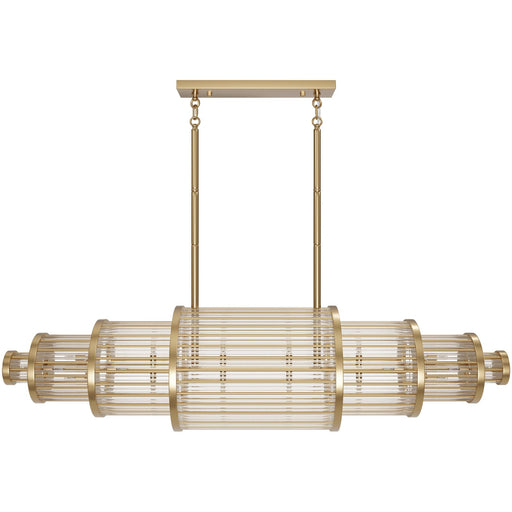 Chandelier Avenue Lighting HF1920-AB Waldorf 64"W LED Pendant in Aged Brass Avenue Lighting